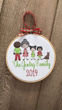 Load image into Gallery viewer, Custom Embroidered Family Ornaments