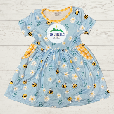 Daisy Bumble Bee Dress with Pockets